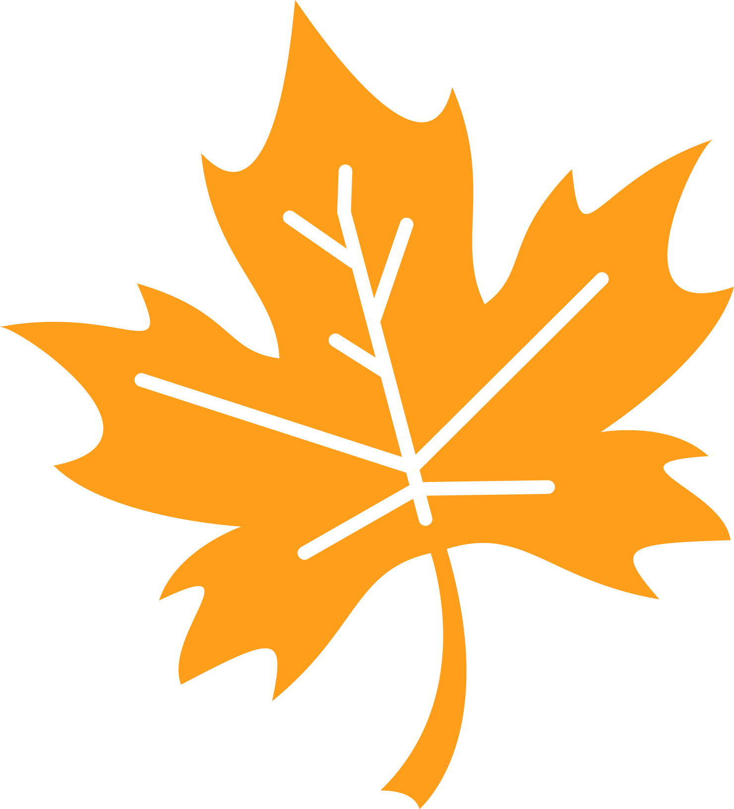 Orange Leaf Icon